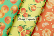 Tangerine Seamless Patterns, a Food Illustration by OlDm_Shop (Thumbnail 6 of 10)