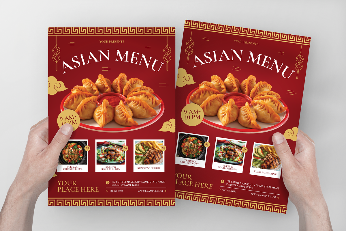 Asian Menu Flyer, a Flyer Template by Annora Studio (Photo 4 of 6)