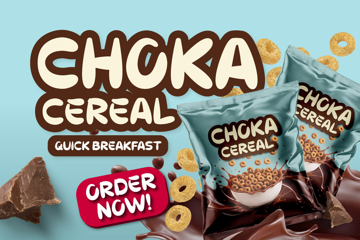 Choko Theo - Chocolate Display Font, a Handwritten Font by twinstd (Photo 5 of 10)