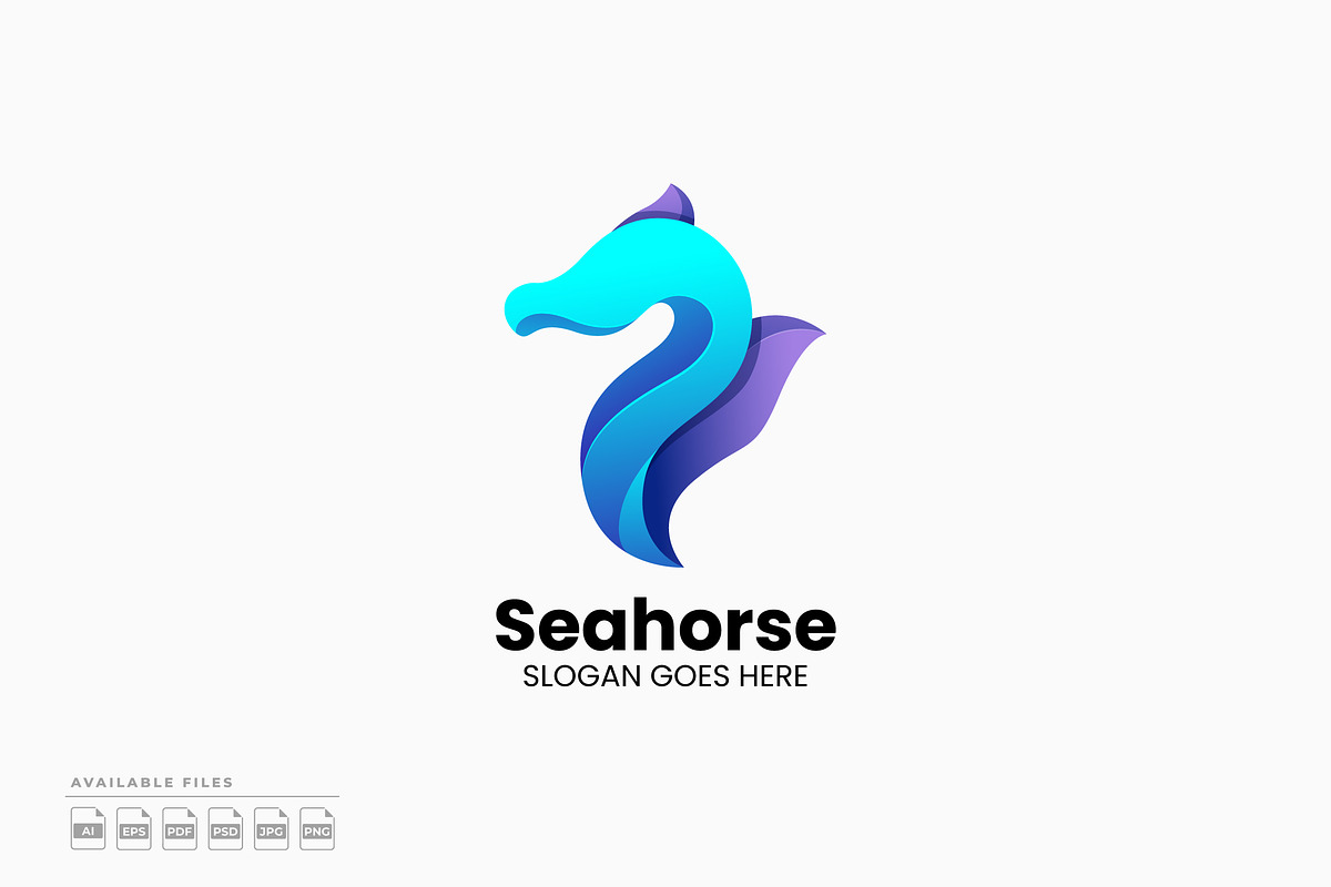 Seahorse Gradient Colorful Logo, a Branding & Logo Template by Zeer Graphic