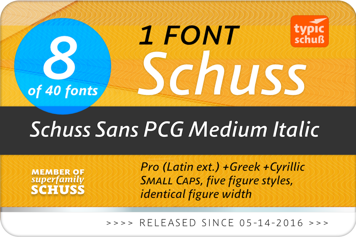 SchussSansPCGMedIta No.08 (1 Font) preview 2