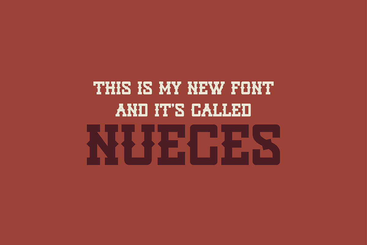 Nueces Hand Drawn Font, a Slab Serif Font by nickqtx (Photo 3 of 4)