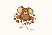 Whimsical Teddy Bear Love Collection, a Decorative Illustration by Ooh Lily (Thumbnail 15 of 15)