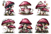 Whimsical Mushroom Clipart, an Illustration by Dream Creation (Thumbnail 4 of 7)