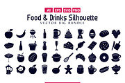 Food & Drinks Silhouette Bundle, an Illustration by Creative_View (Thumbnail 2 of 4)