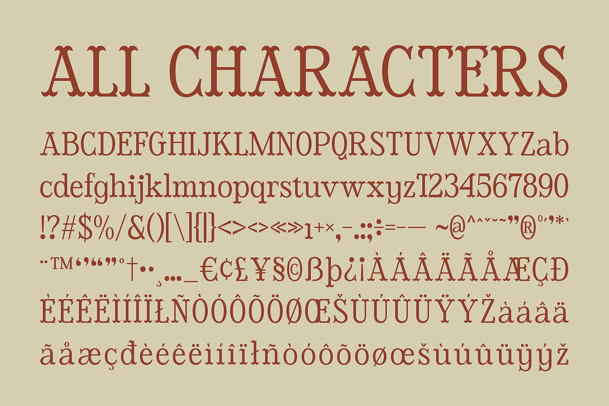 CS Amadeus – Tuscan Font, a Serif Font by Craft Supply Co. (Photo 8 of 8)