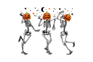Dancing skeleton Png, Halloween, an Illustration by Star Graphic Design