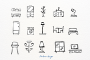 Interior design illustrations, a Decorative Illustration by paperinsun (Thumbnail 4 of 5)