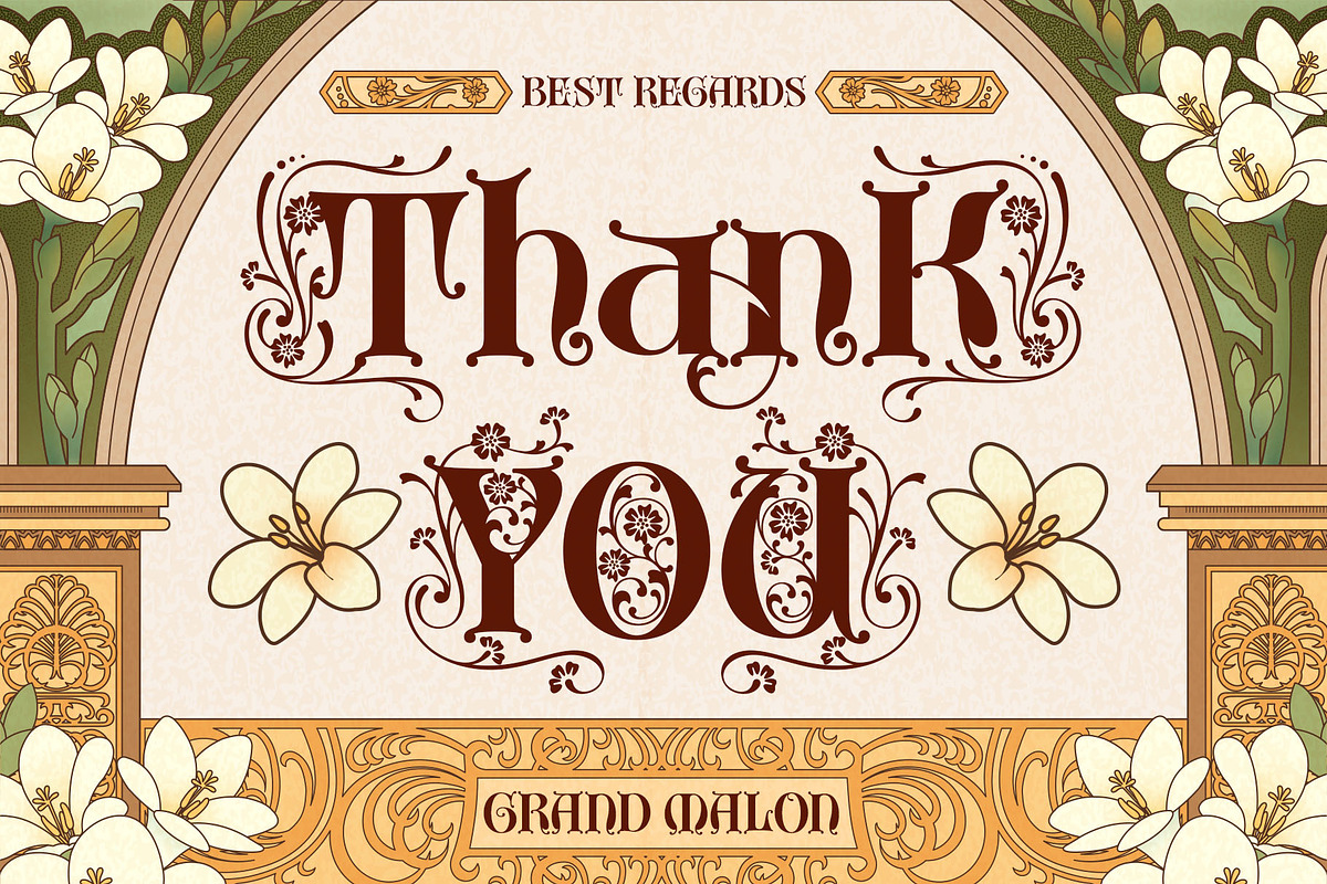Grand Malon Typeface, a Serif Font by alit design (Photo 17 of 17)