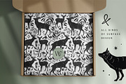 Woodland Shadows Vector Collection, a Decorative Illustration by rouxsupplyco (Thumbnail 13 of 15)