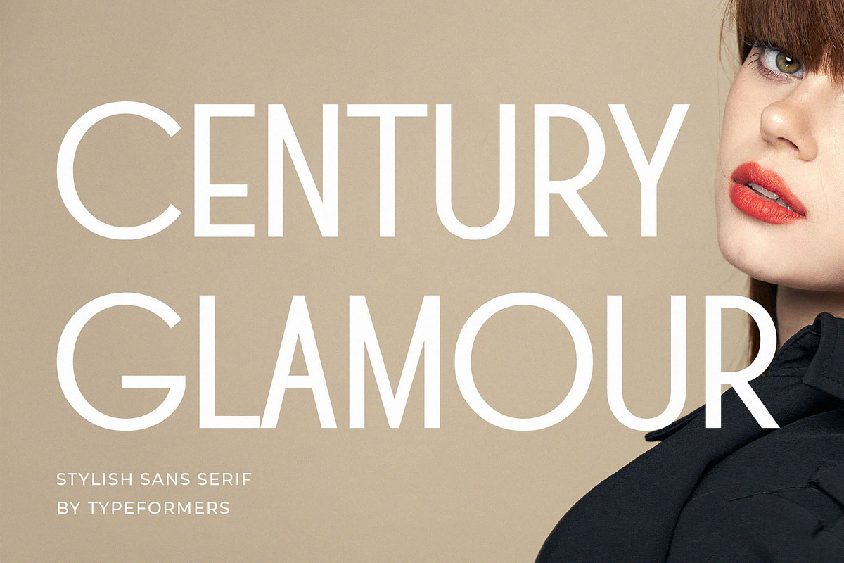 Century Glamour - Stylish Sans Serif, a Sans Serif Font by Typeformers (Photo 1 of 5)