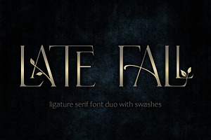 Late Fall - Floral Font Duo