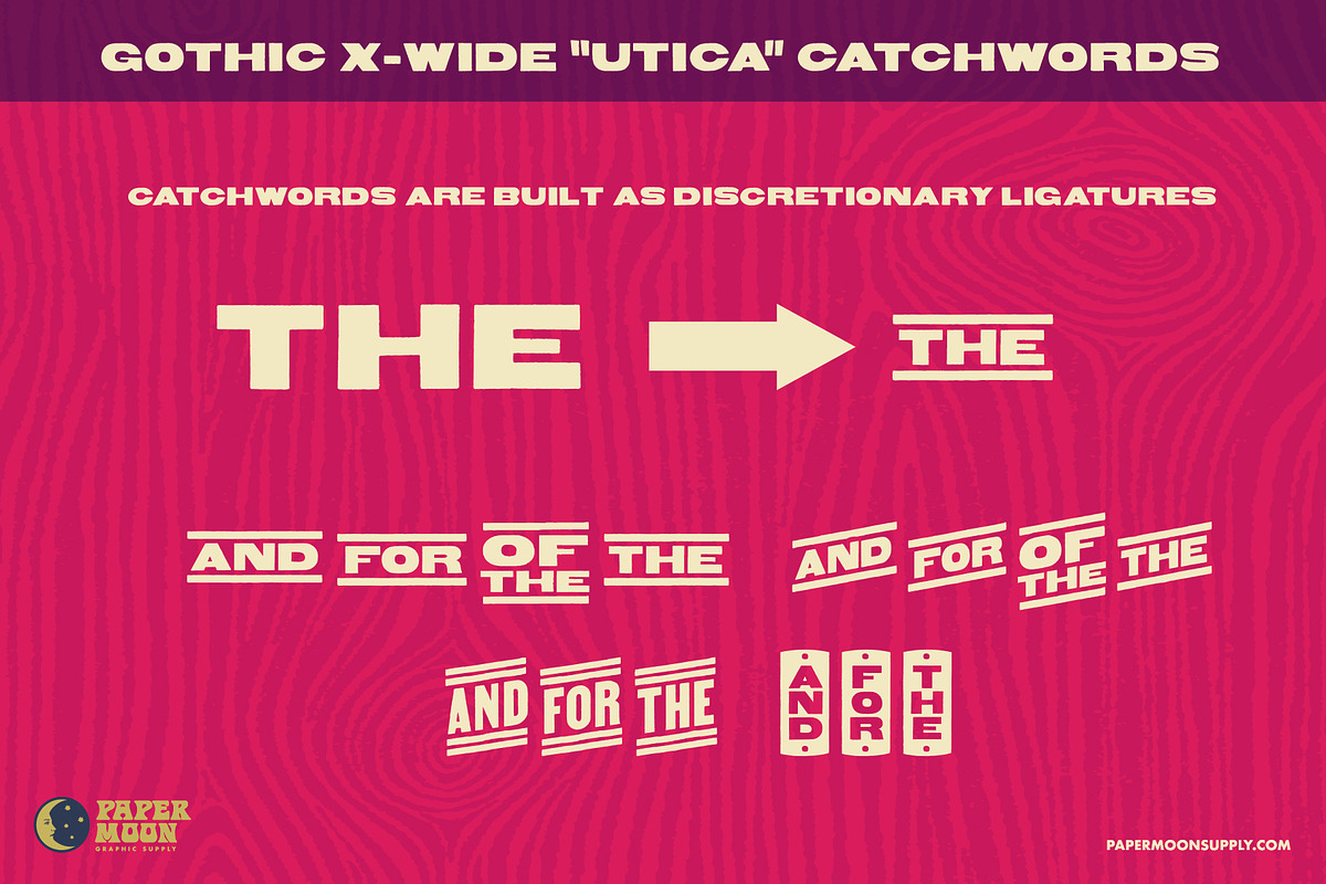Utica Letterpress Font, a Font by Paper Moon Graphic Supply (Photo 3 of 10)