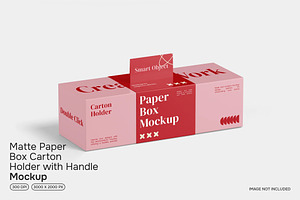 Paper Box Holder With Handle Mockup