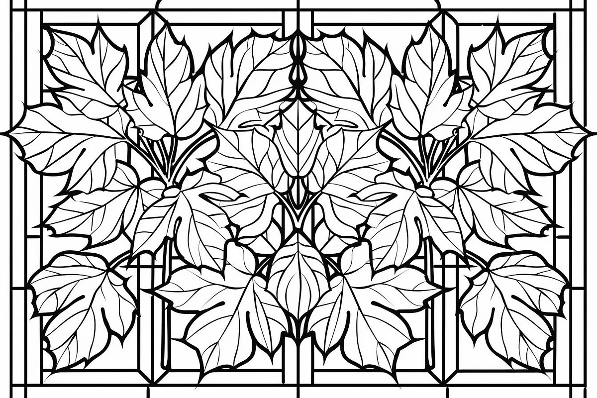 Decorative Botanical Leaf Panel, an Illustration by Designs_River (Photo 6 of 10)