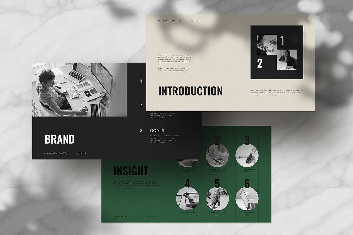 Social Media Strategy Template, a Presentation Template by White Graphic (Photo 3 of 7)