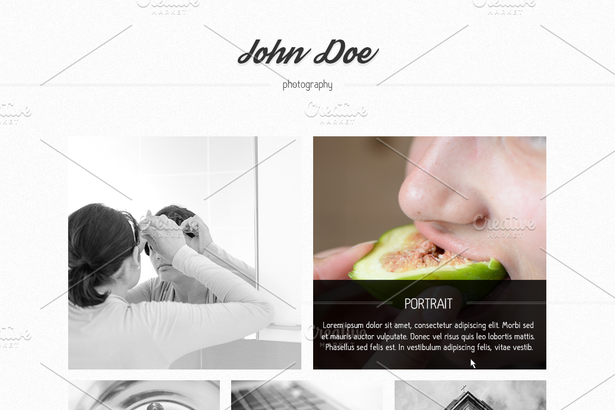 Photographer PSD template, a Websites & App Template by Knofe