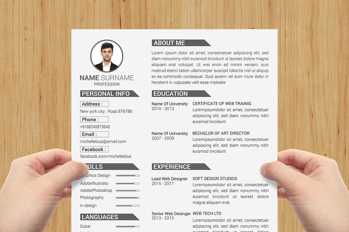 Clean Resume/CV, a Resume Template by designvillage (Photo 9 of 12)