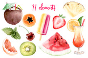 Summer Heat Watercolor Set Clipart, an Illustration by Sha1nee (Thumbnail 4 of 5)
