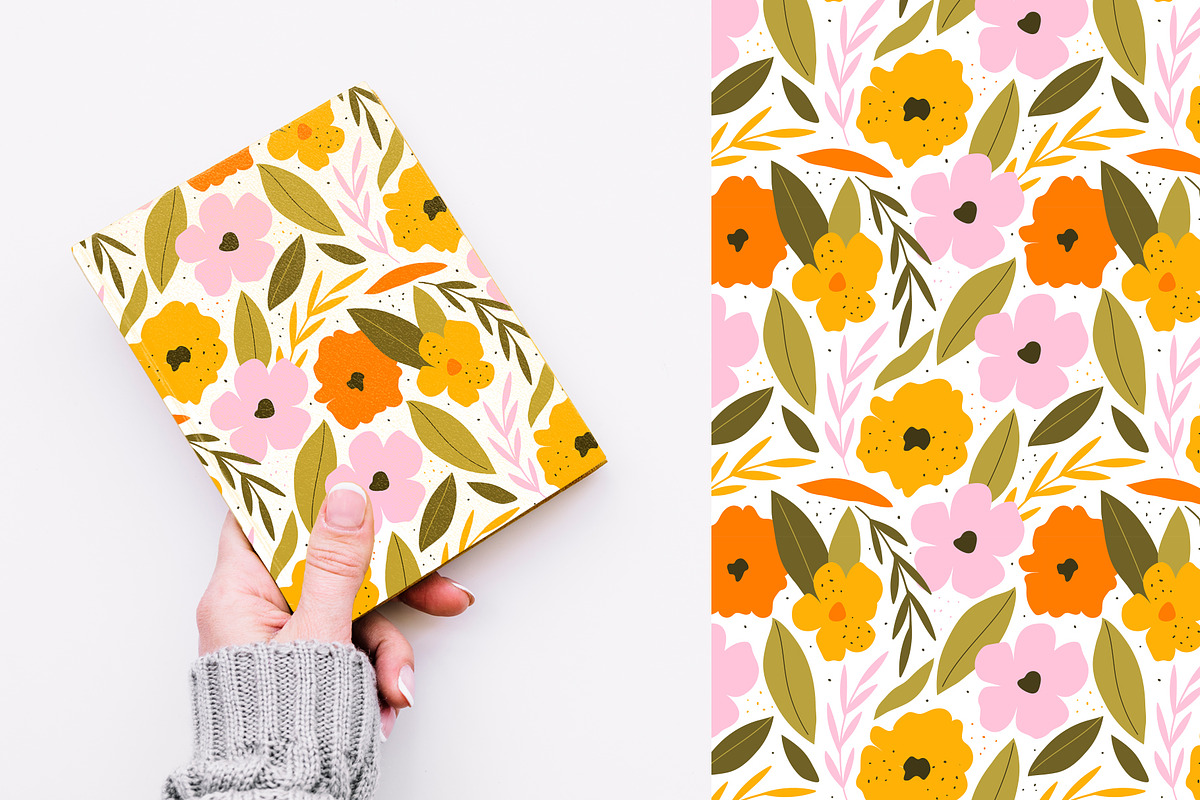 Floral seamless pattern, a Pattern Graphic by hanifa_design (Photo 3 of 11)
