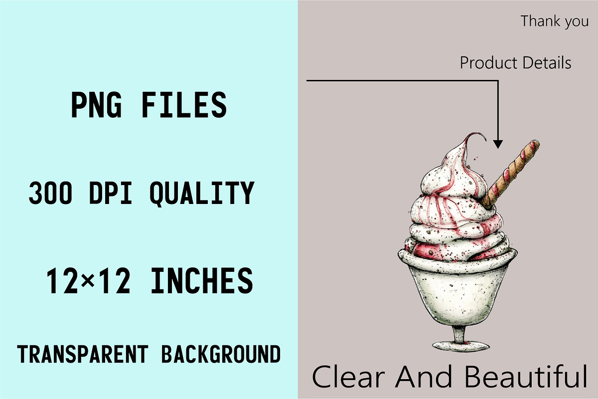 Whimsical Summer Ice Cream Clipart B, an Illustration by SVGArt (Photo 4 of 9)