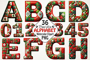 Christmas Patchwork Alphabet, an Illustration by RobertsArt (Thumbnail 1 of 7)