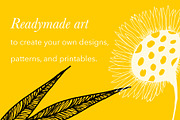Decorative Sunflower Line Art Bundle, a Decorative Illustration by kristiangallagher (Thumbnail 5 of 9)