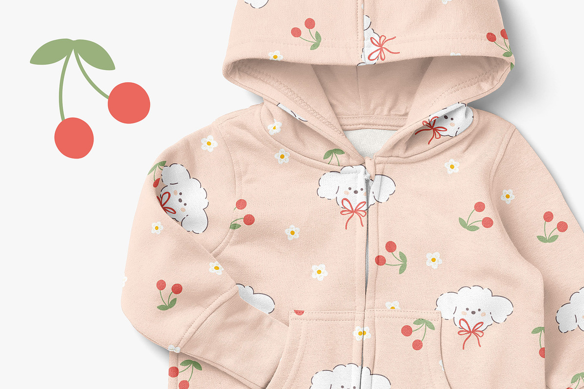 Berry Bunny Puppy Seamless Patterns, a Pattern Graphic by Svitlana Kharchuk (Photo 6 of 11)