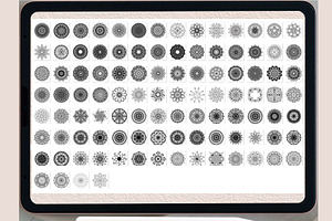 100 Mandala Brush Stamp Vol. 2