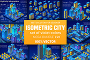 Night neon isometric city, an Object Graphic by AlexZeL (Thumbnail 1 of 9)