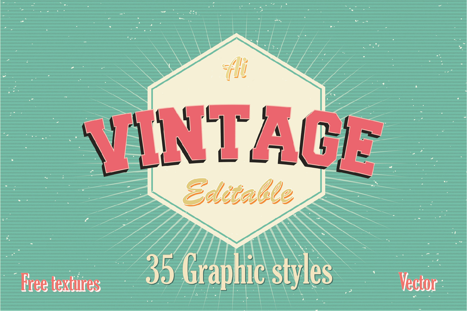 35 Vintage Graphic styles, a Layer Style Add-On by Top Textures