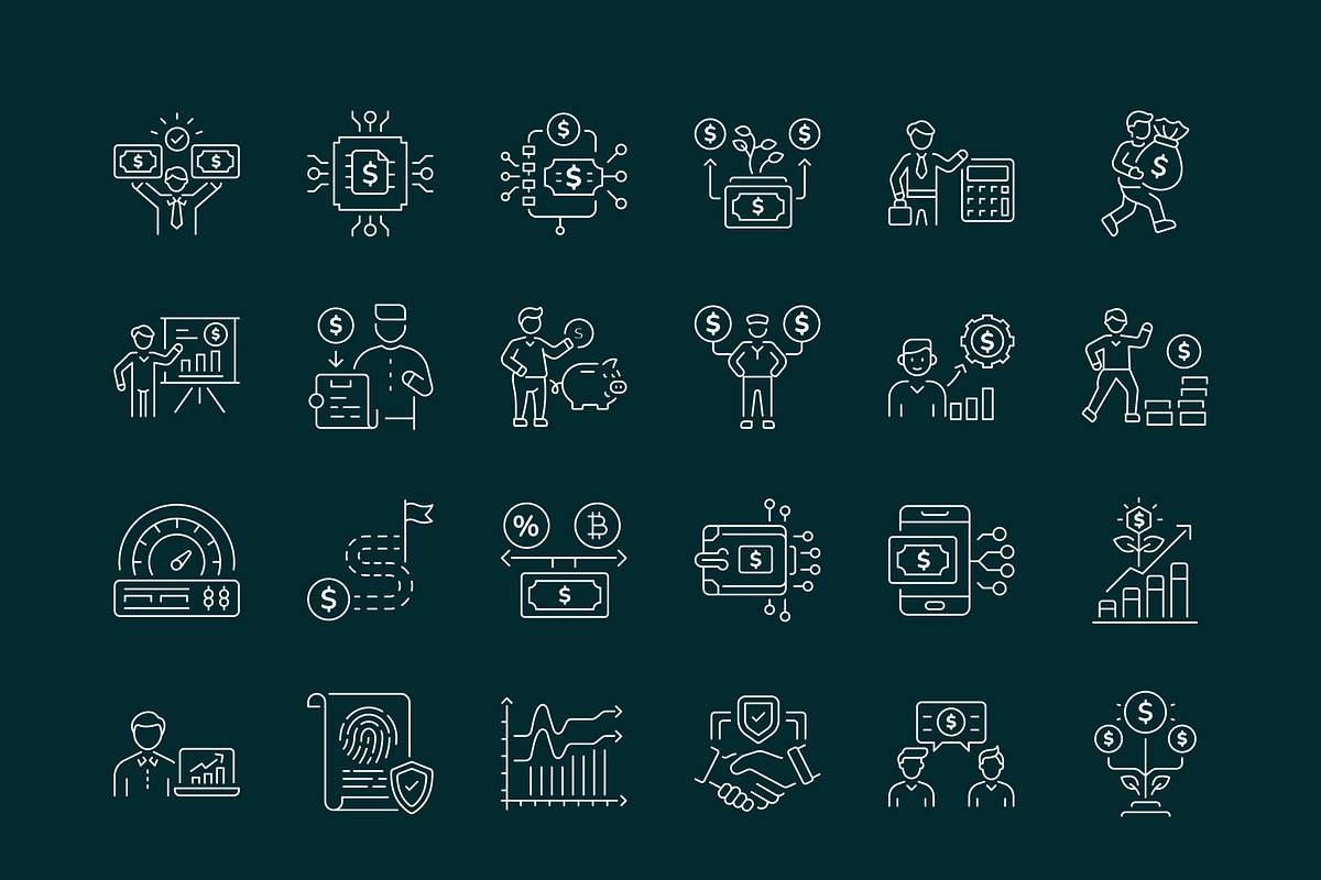 Corporate Finance Icon Set, an Outline Icon by Prosymbols (Photo 7 of 8)