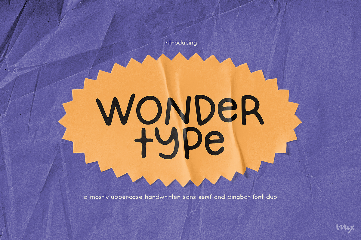 Wondertype — A Font Duo, a Handwritten Font by Mix Fonts (Photo 1 of 7)