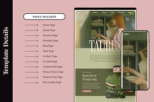 Taurus Squarespace Template