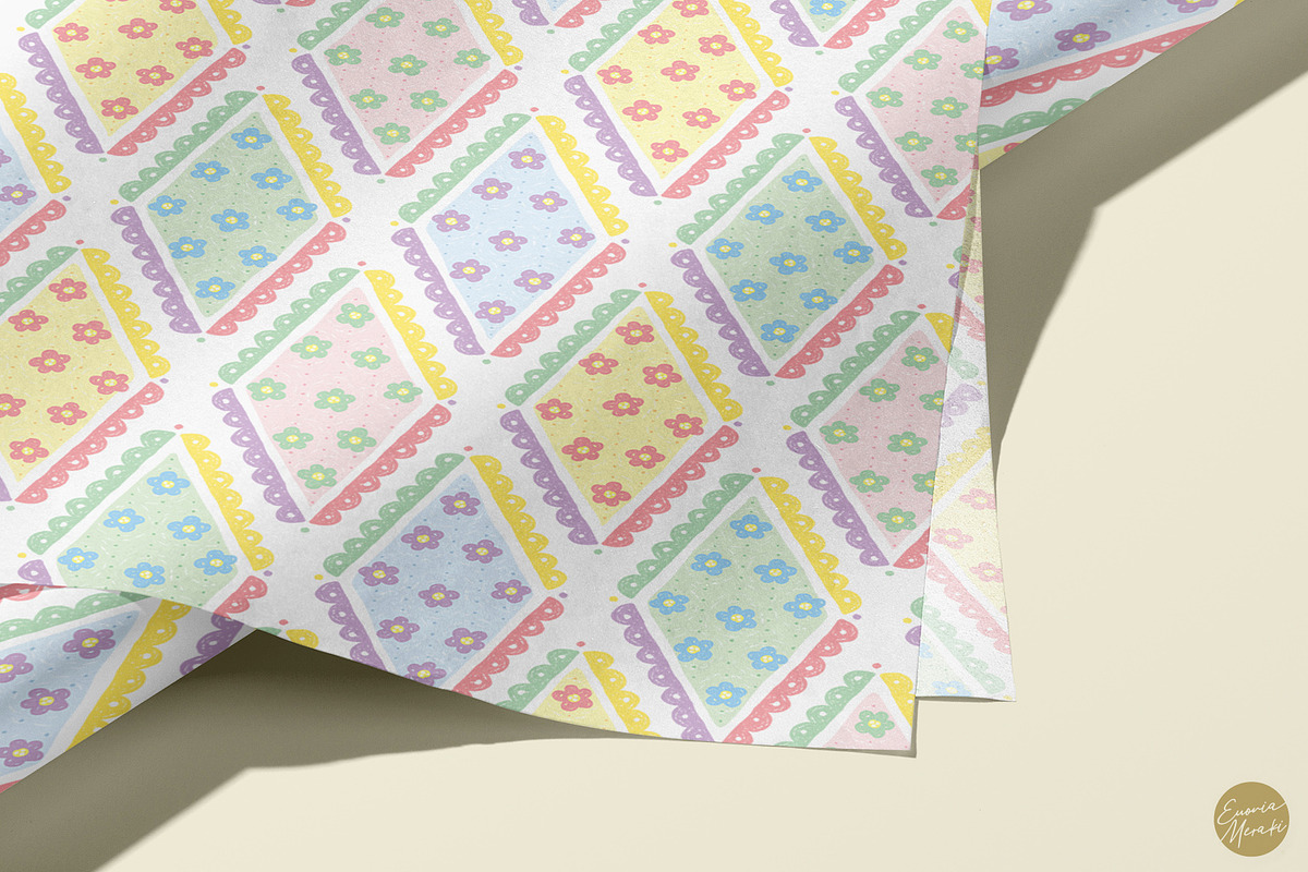 Cottagecore Pattern 22 Sweet Rainbow, a Pattern Graphic by Euonia Meraki (Photo 2 of 22)