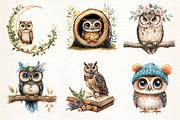 Boho Owl Sublimation Clipart, an Illustration by Dream Creation (Thumbnail 4 of 7)