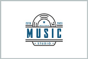 Vinyl Music Record Studio Logo, a Branding & Logo Template by Atlantis X Nurman Arbai (Thumbnail 1 of 2)