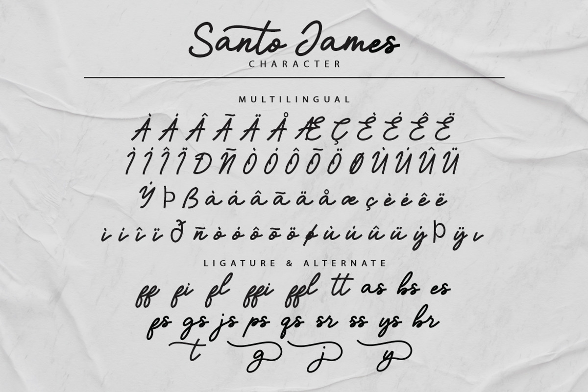 Santo James, a Script Font by kerismaker