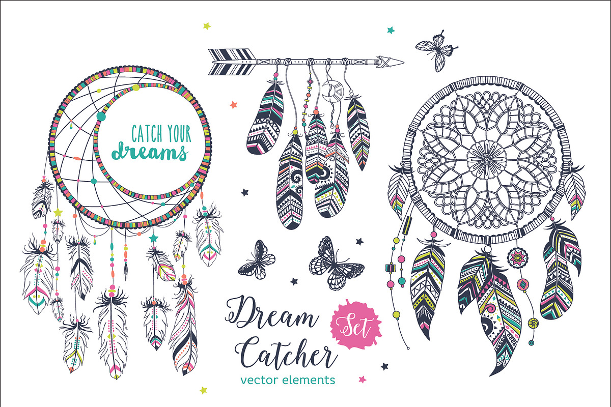 Dream Catcher Set, an Object Graphic by Angelina De Sol (Photo 2 of 5)