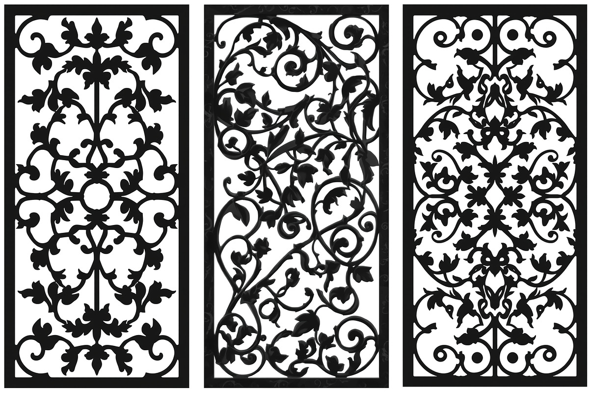 Decorative Floral Panel Silhouette, an Illustration by musafir_fashion (Photo 14 of 21)