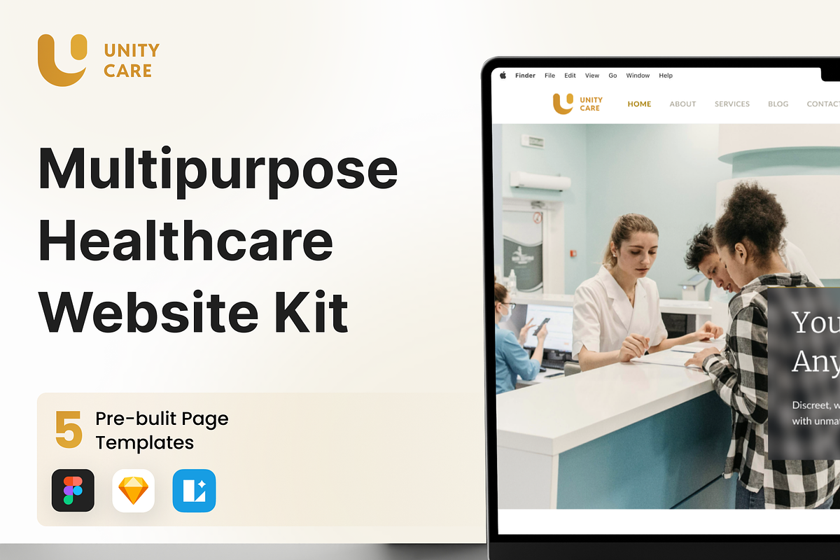 UnityCare - Multipurpose Healthcare, a Landing Page Template by Agensip Design Agency (Photo 1 of 10)
