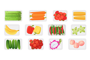 Traditional food & dishes fresh, a Food Illustration by Lemberg Vector