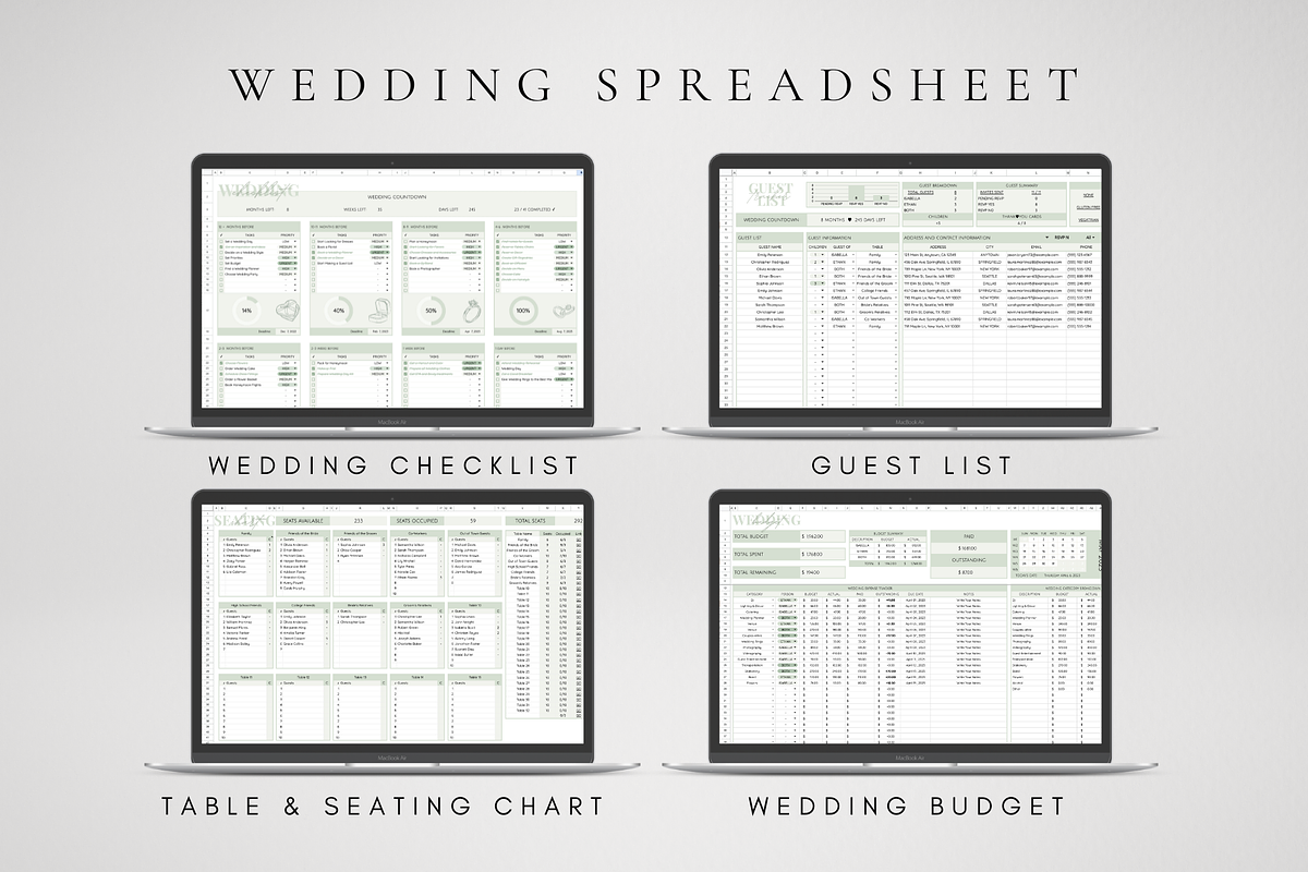 All-In-One Wedding Spreadsheet, a Templates & Theme by BRANDcontent (Photo 4 of 8)