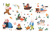Cute funny animals childish set, an Animal Illustration by Good Studio (Thumbnail 2 of 6)
