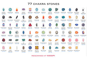 Watercolor Crystals & Chakra Stones