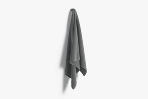 Big Towel Hanging On Hook 3D Model