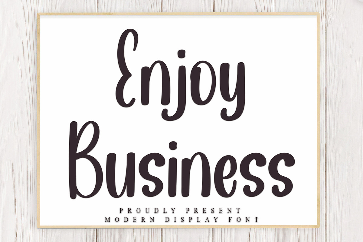 Enjoy Business, a Handwritten Font by InermediaSTUDIO (Photo 1 of 7)