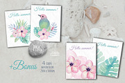 Tropical watercolor patterns, a Pattern Graphic by BrushArtDesigns (Thumbnail 3 of 4)