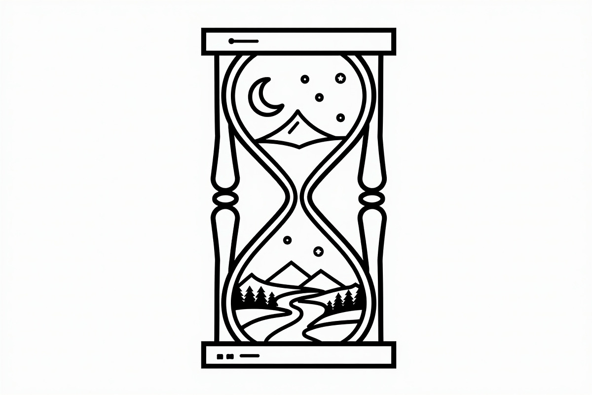 Hourglass Nature Scene Bundle, an Illustration by hafijul (Photo 5 of 7)