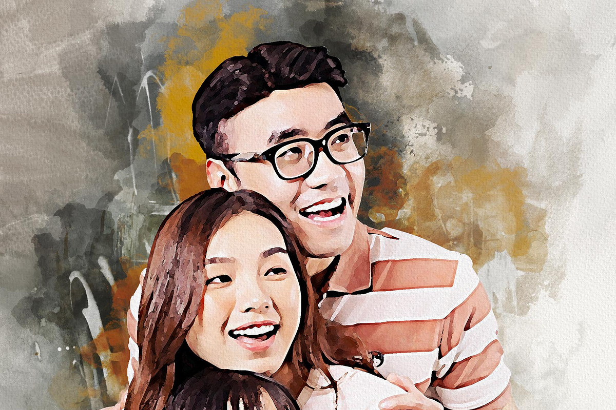 Portrait Painting Watercolor Photo, an Action Add-On by Photoshop Action (Photo 2 of 22)